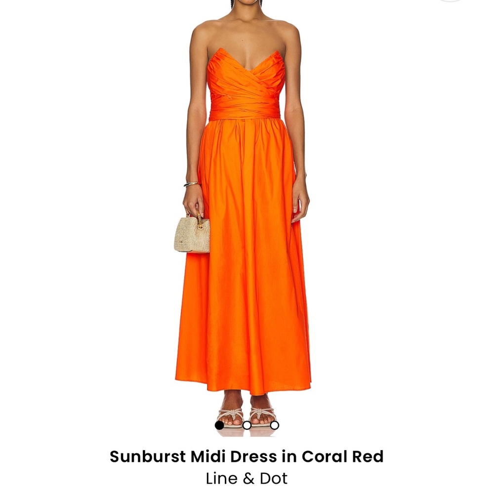 Line & Dot sunburst midi dress